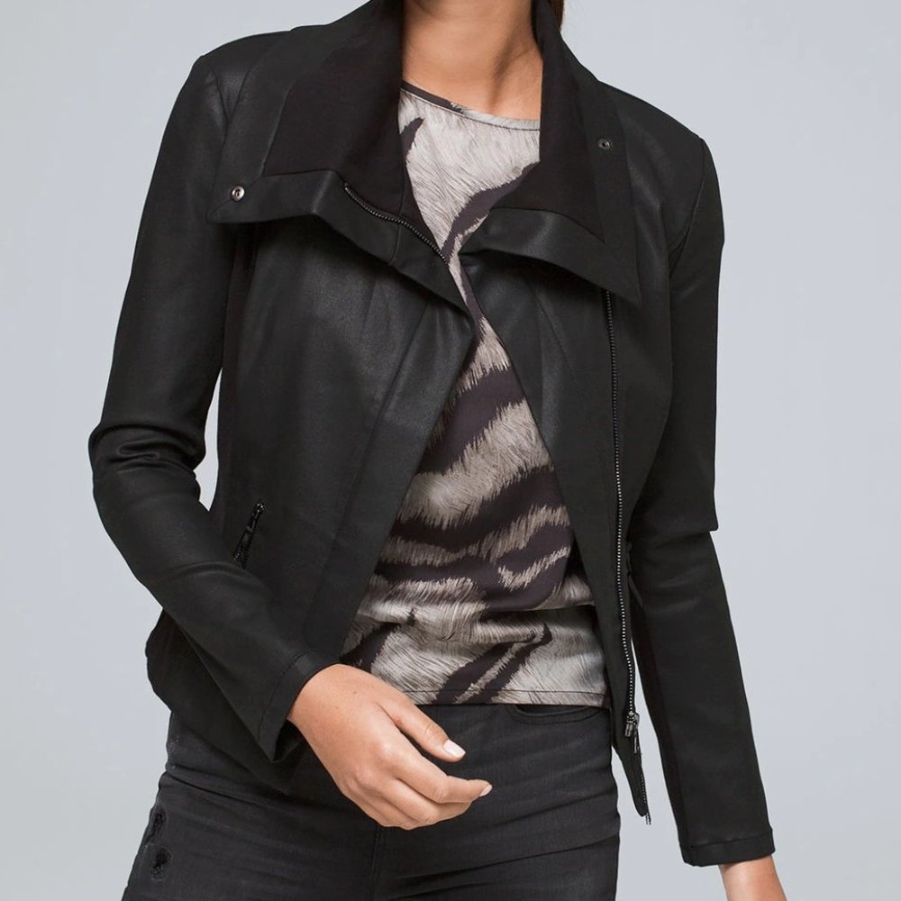 NWOT Faux Leather Black S Moto Jacket